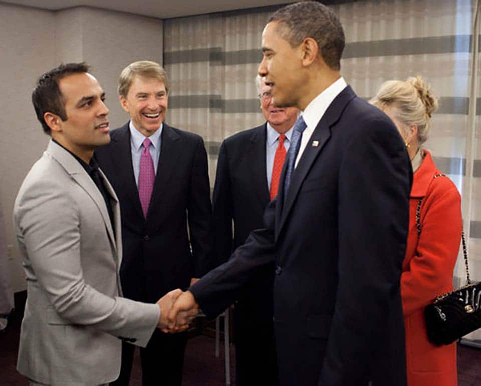 Introduced to President Obama at a Technology Roundtable