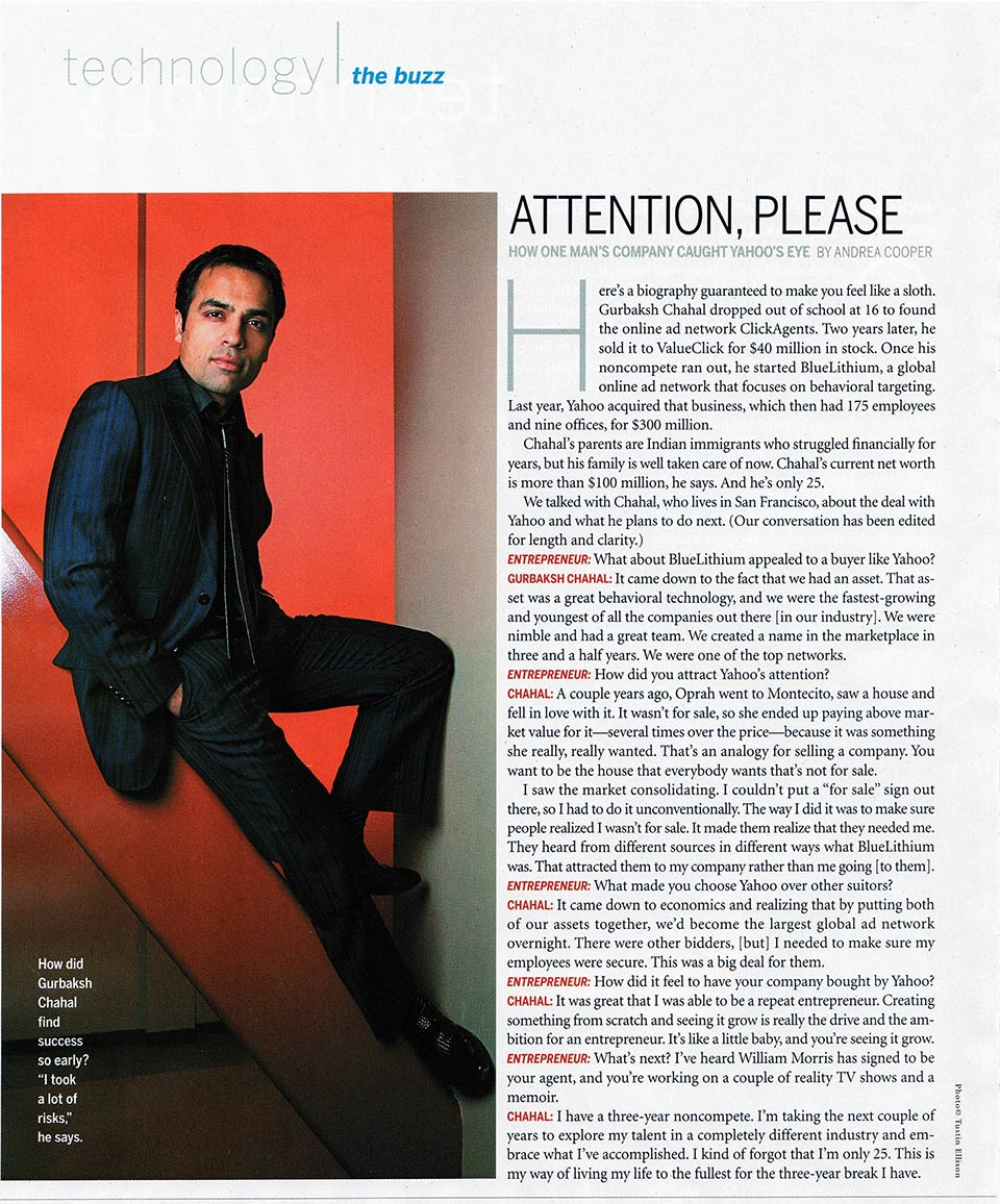 Featured in Entrepreneur Magazine