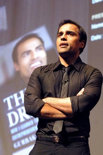 Delivering his 'The Dream' lecture in Vancouver