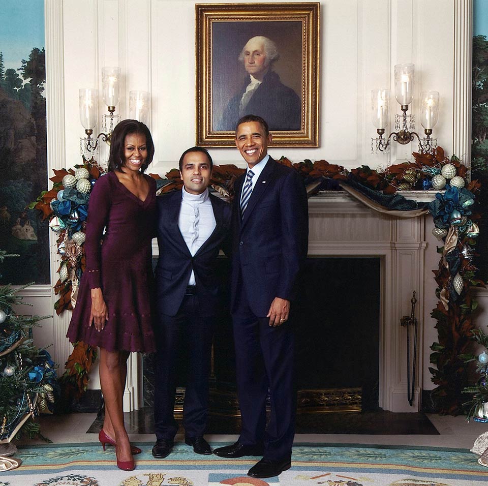 With President Obama & Michelle Obama at the White House Christmas Party